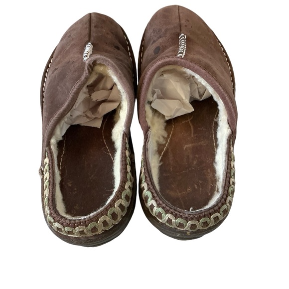 Ugg Kohala brown leather clogs sheepskinn lined size 6 women’s outdoor slippers - Picture 3 of 8